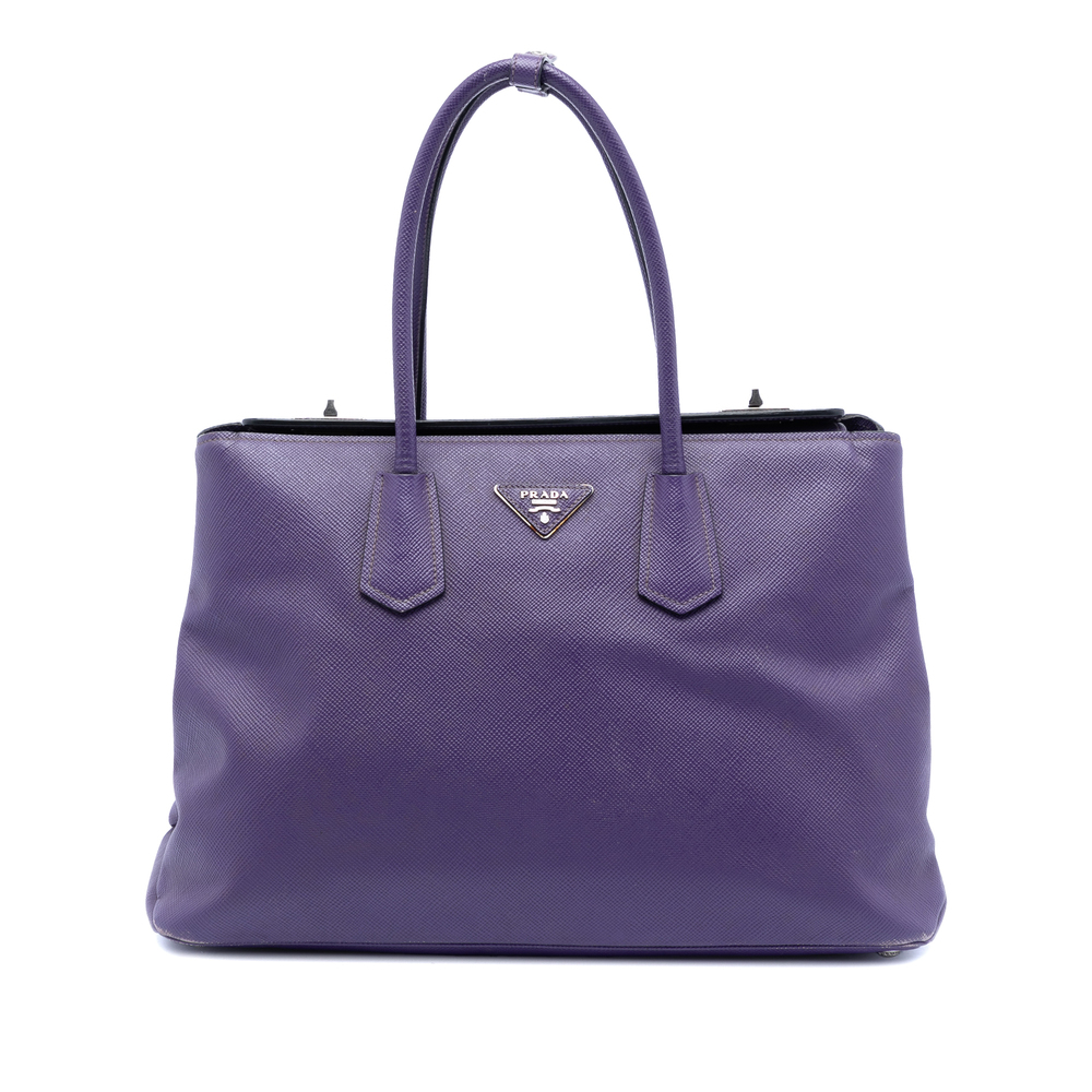 Pre-Loved Prada Saffiano Cuir Turnlock Twin Satchel - Picture 1 of 6
